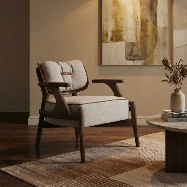 Sillon Suvi Rosa Morada Personalizable Beige - foto ambientada