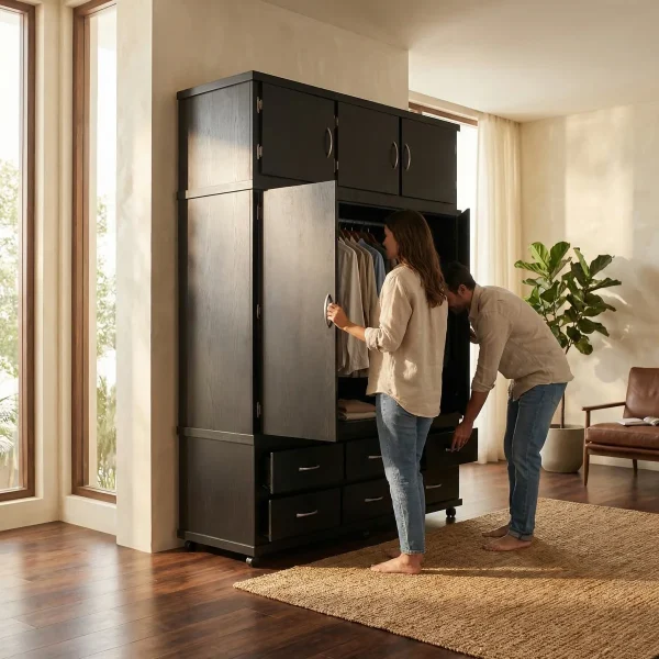 Ropero Montecarlo Negro - ambientada en uso