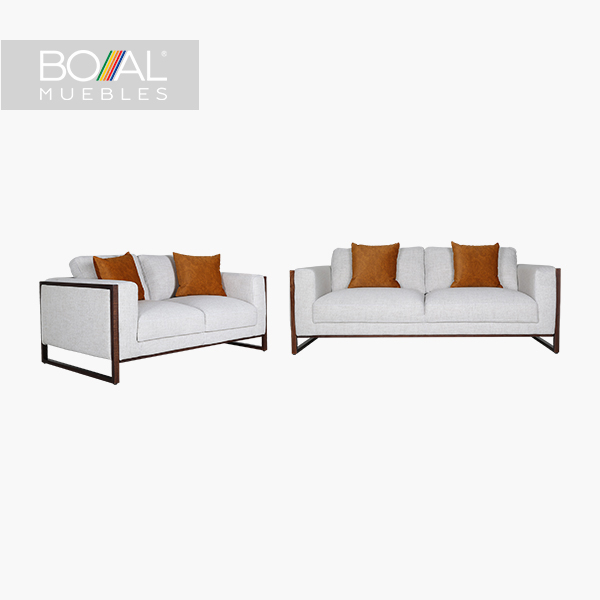 Sala 3-2 Avino Boal - Madera de Pino, Espuma de 24kg/m^3, Tapizada en Beige