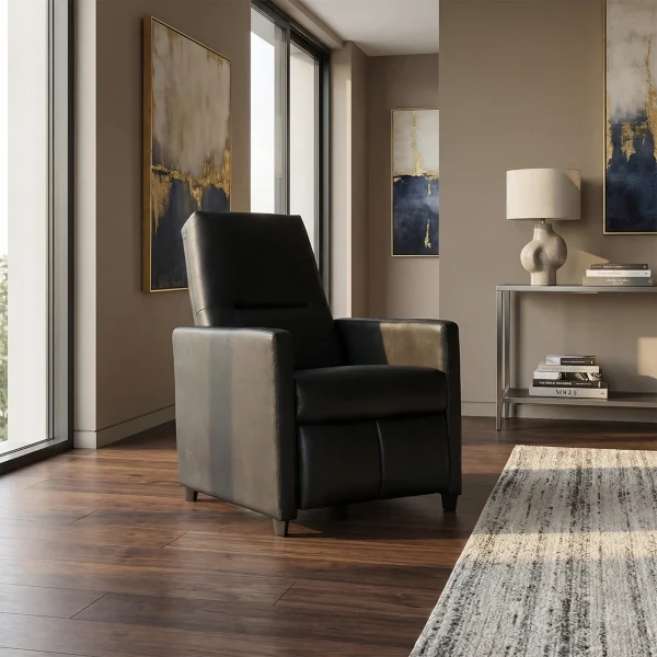 Sillon Reclinable Bradford Personalizable Negro - foto ambientada