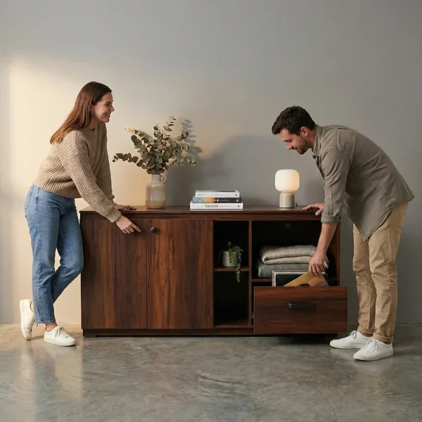 Mesa para TV Emman Bogota - ambientada en uso