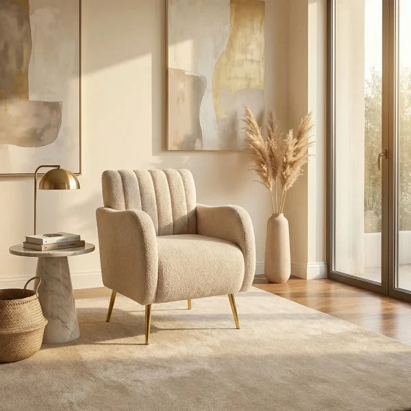 Sillon Gajos Borrego Beige - foto ambientada