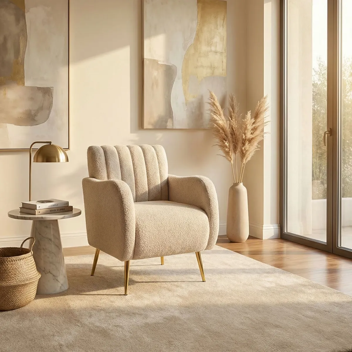 Sillon Gajos Borrego Beige - foto ambientada