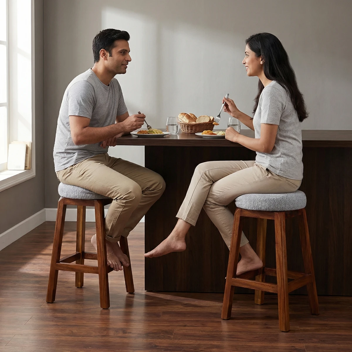 Banco Giratorio Parota - ambientada en uso