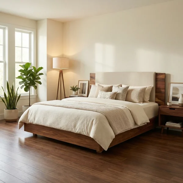 Cabecera Queen Size Coba Nieve Parota - foto ambientada