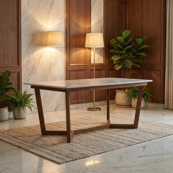 Mesa Andromeda Marmol P/6 - foto ambientada