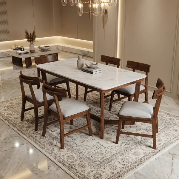 Comedor Andromeda Marmol Romeo P/6 - foto ambientada