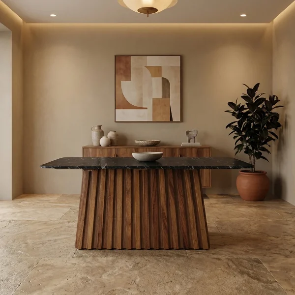 Mesa Gabriel Granito P/6 - foto ambientada