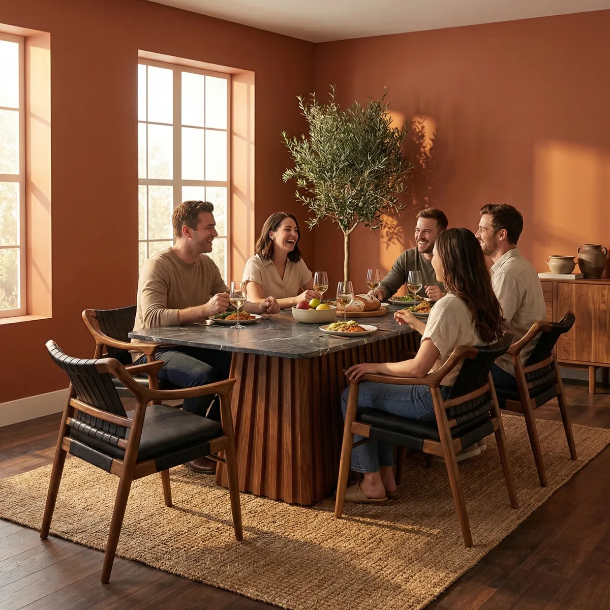 Comedor Gabriel Granito Velvet P/6 - ambientada en uso