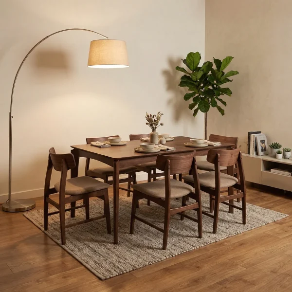 Comedor Jesse Nogal P/6 - foto ambientada