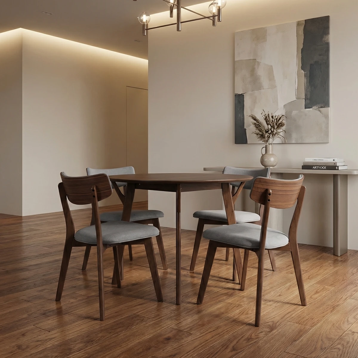 Comedor Lulu Nogal P/4 - foto ambientada 2