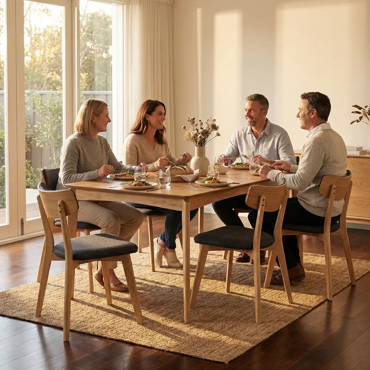 Comedor Jesse Poppy Roble P/6 - ambientada en uso