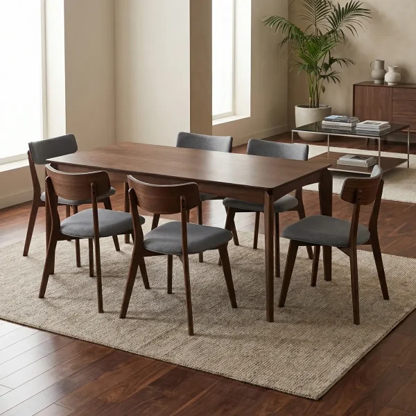 Comedor Jesse Poppy Nogal P/6 - foto ambientada