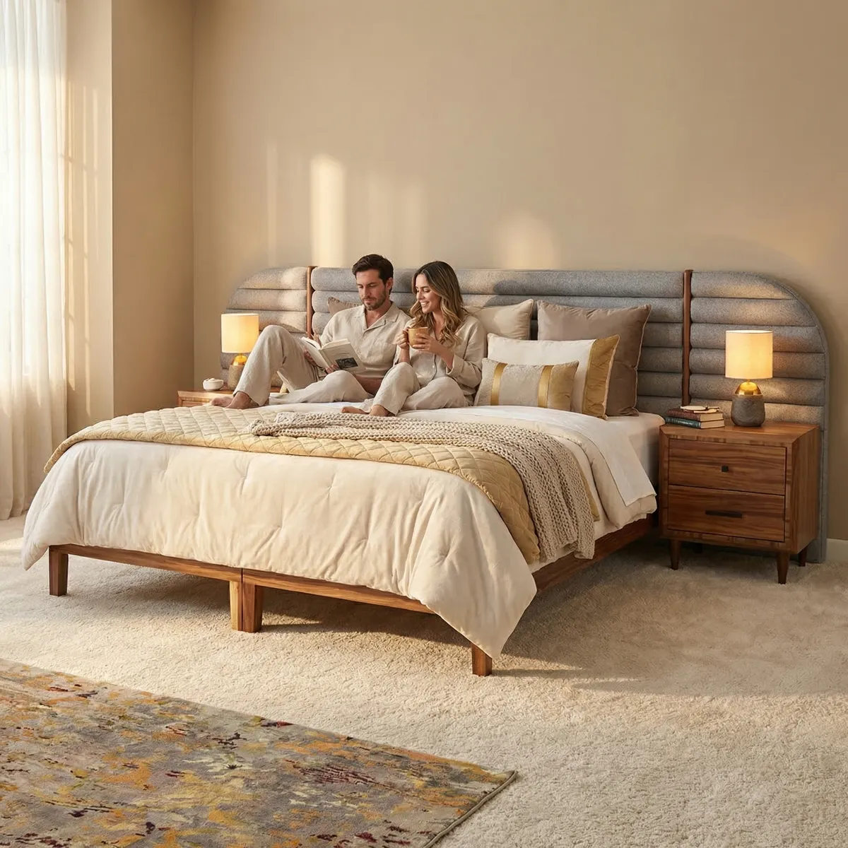 Cabecera King Size y 2 burós Enzo II - ambientada en uso