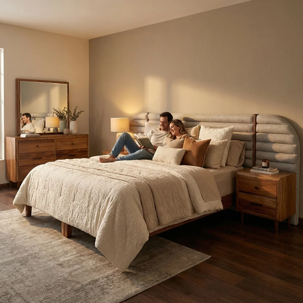 Recámara King Size Enzo II Parota - ambientada en uso