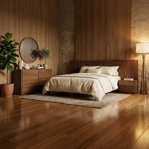 Recámara King Size Carson Nogal - foto ambientada