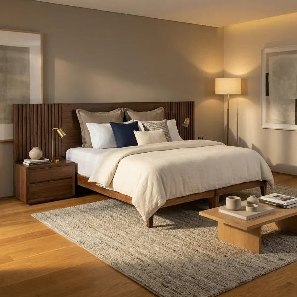 Cabecera King Size y 2 burós Carson - foto ambientada