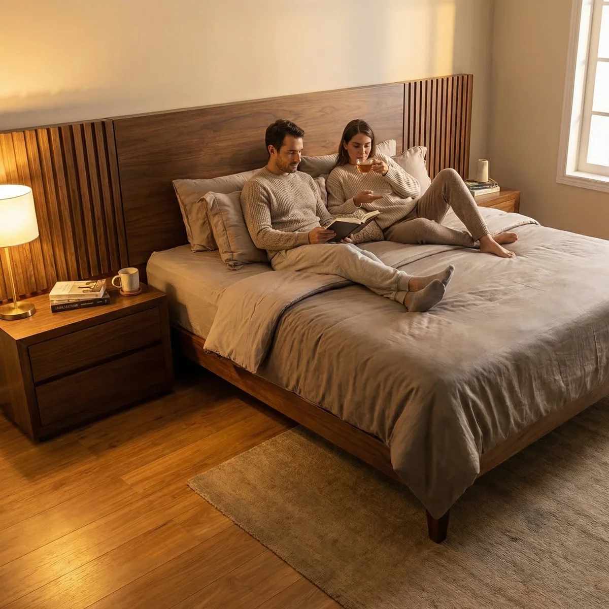 Cabecera King Size y 2 burós Carson - ambientada en uso