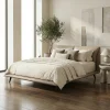 66306-Cama-Yugana-Queen-Size-Piel-Café-ambientada-03 Cama Yugana Queen Size Piel Café - foto ambientada