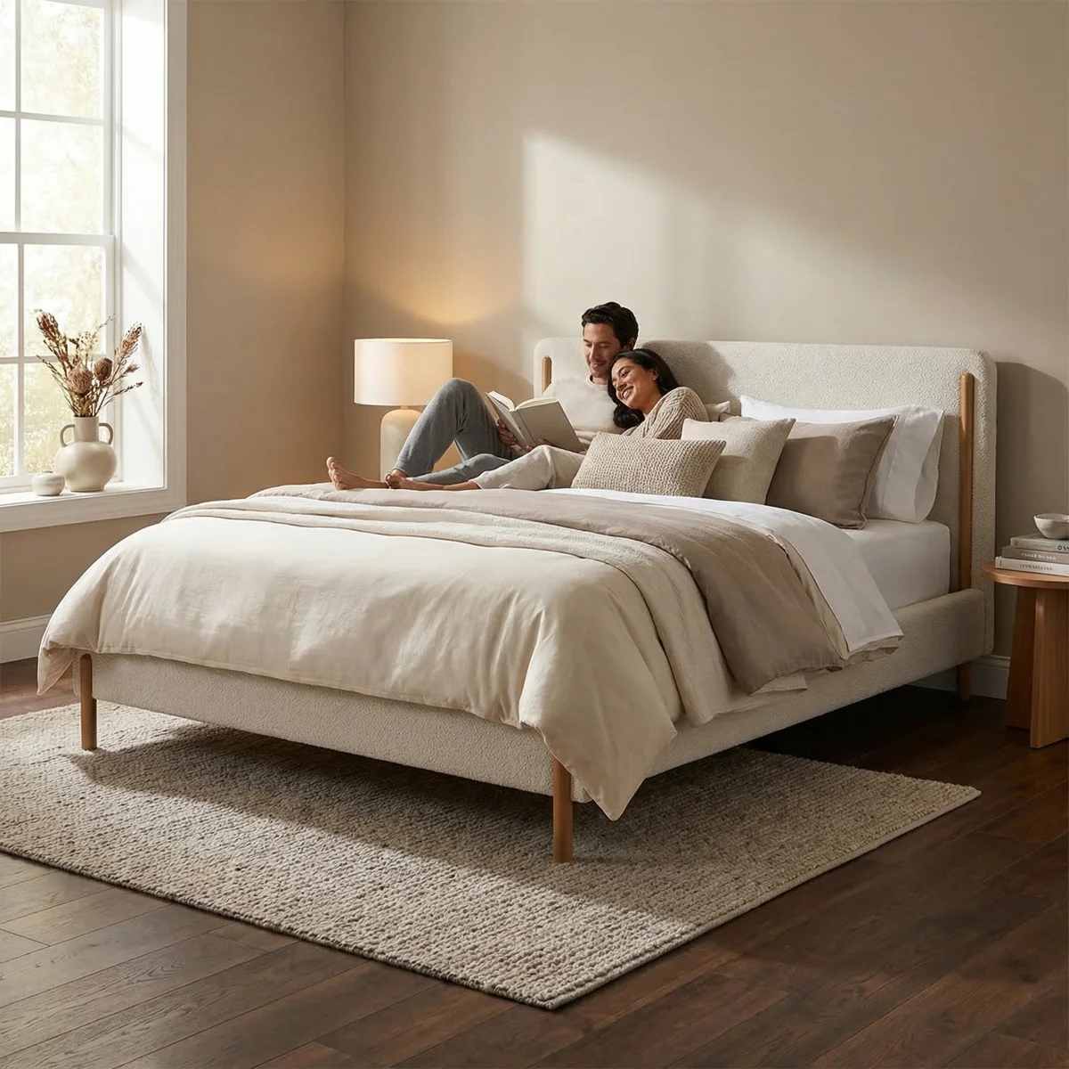 Cama Kirei King Size - ambientada en uso