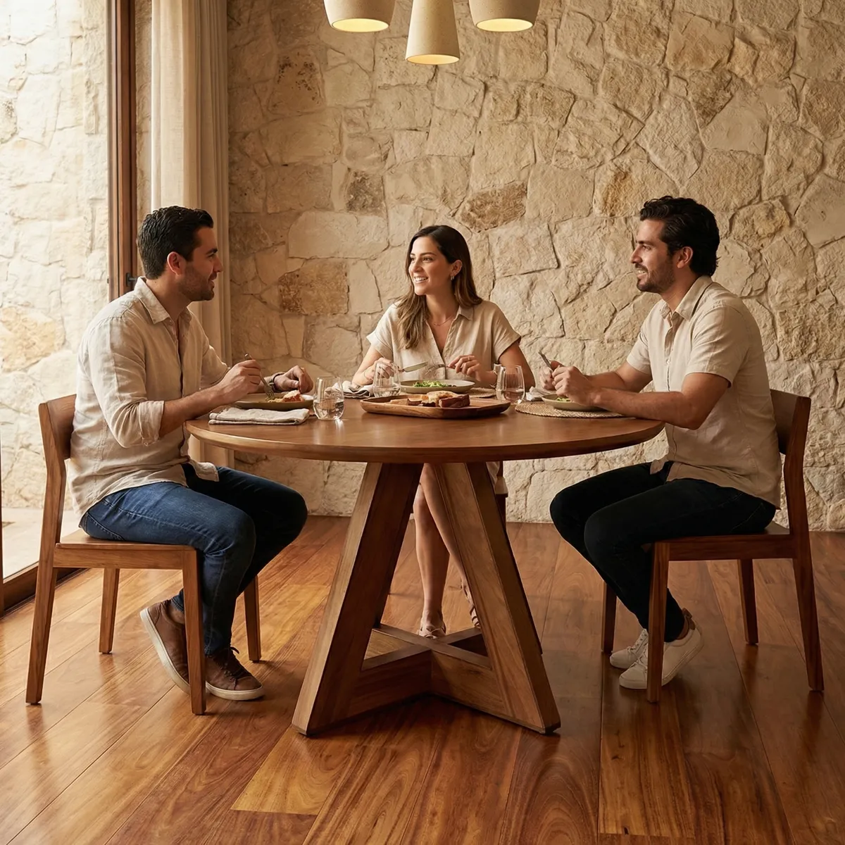 Mesa Xama Parota P/4 - ambientada en uso