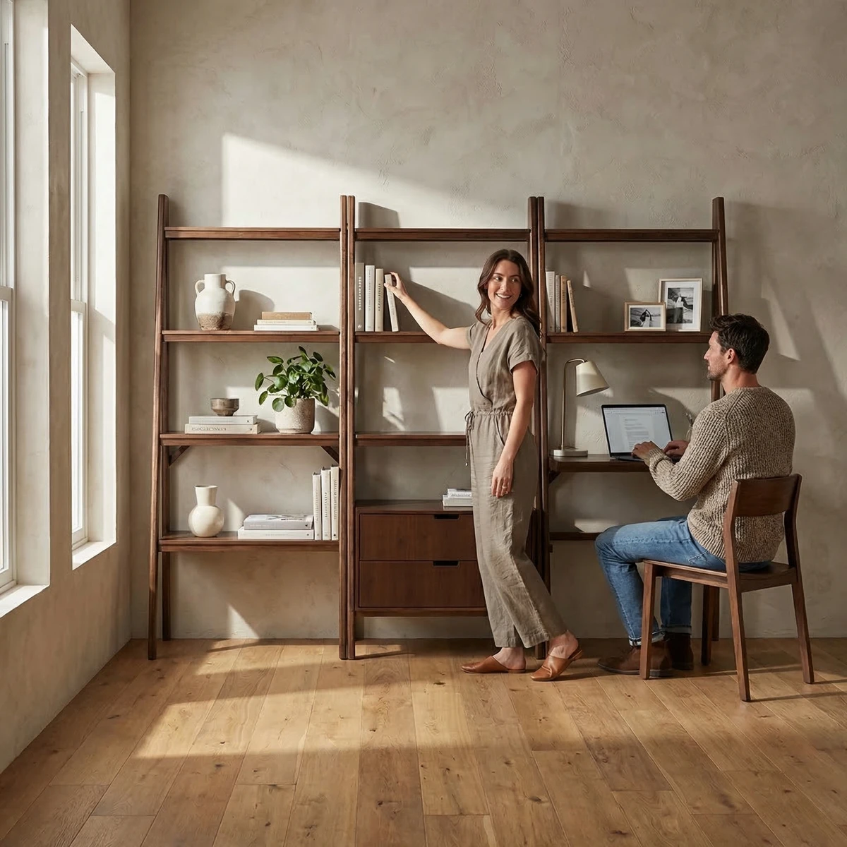 74884-Librero-Modular-Ikal-Nogal-3pz-ambientadauso-04