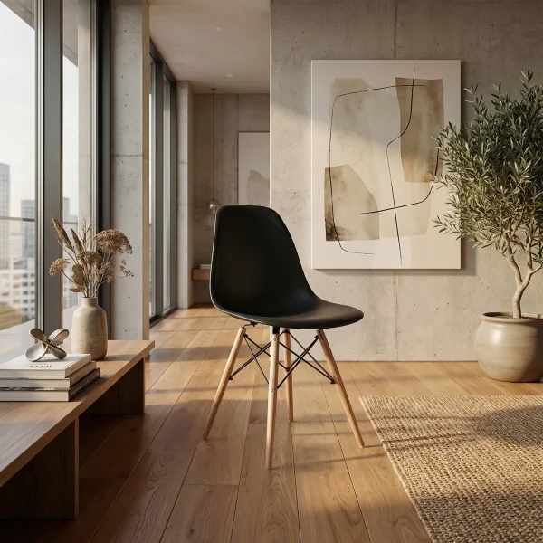 Silla Chengdu Negro - foto ambientada