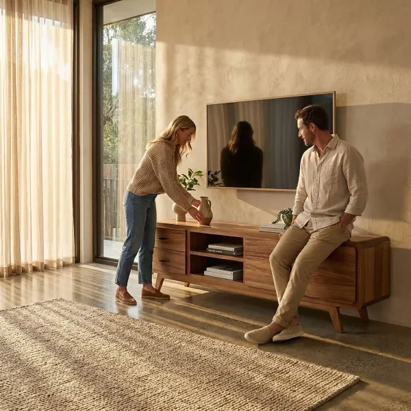 Mesa para TV Ladison - ambientada en uso