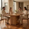 Mesa Palermo Parota P/6 - ambientada en uso