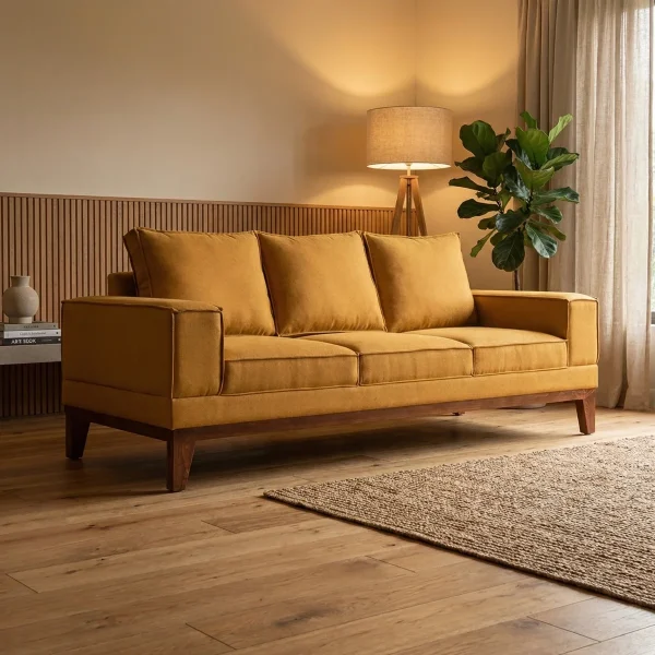 Sofa Atria Mostaza - foto ambientada