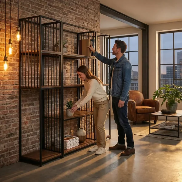 Librero Modular Brooklyn 3pz - ambientada en uso