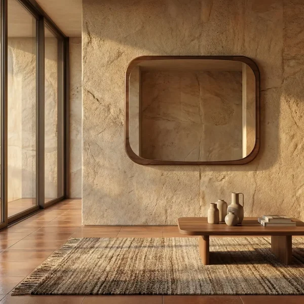 Espejo Rectangular Sorrento Parota (100cm) - foto ambientada