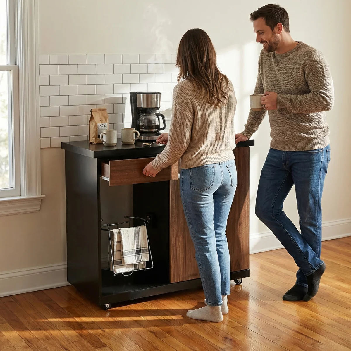 Porta Garrafon Vianney Negro - ambientada en uso