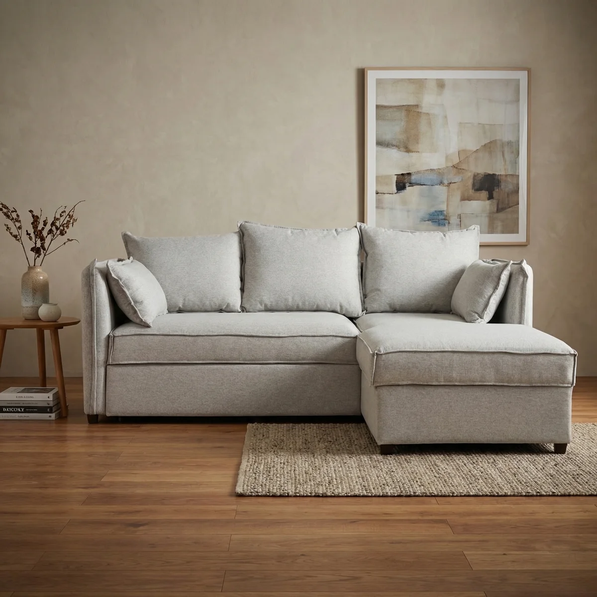 Sala Esquinera Cama Shelby Ambos Lados Arena Derecho - foto ambientada