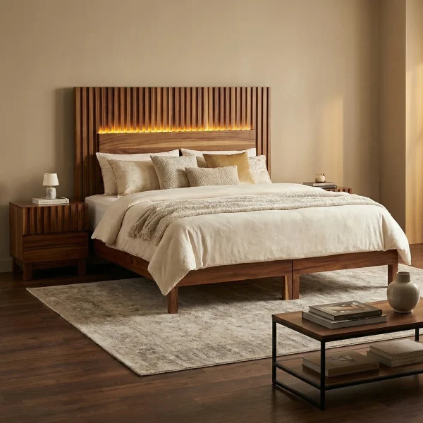 Cabecera King Size y 2 burós Alvize - foto ambientada