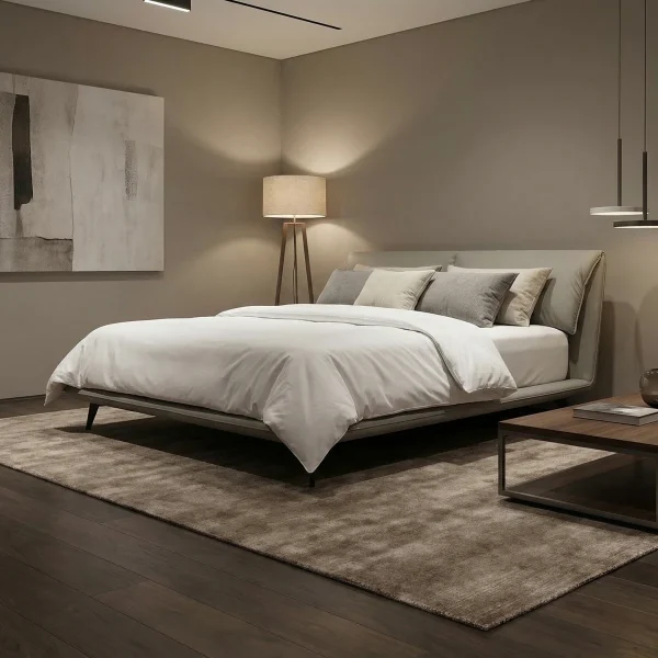 Cama Yugana King Size Piel Vegana - foto ambientada