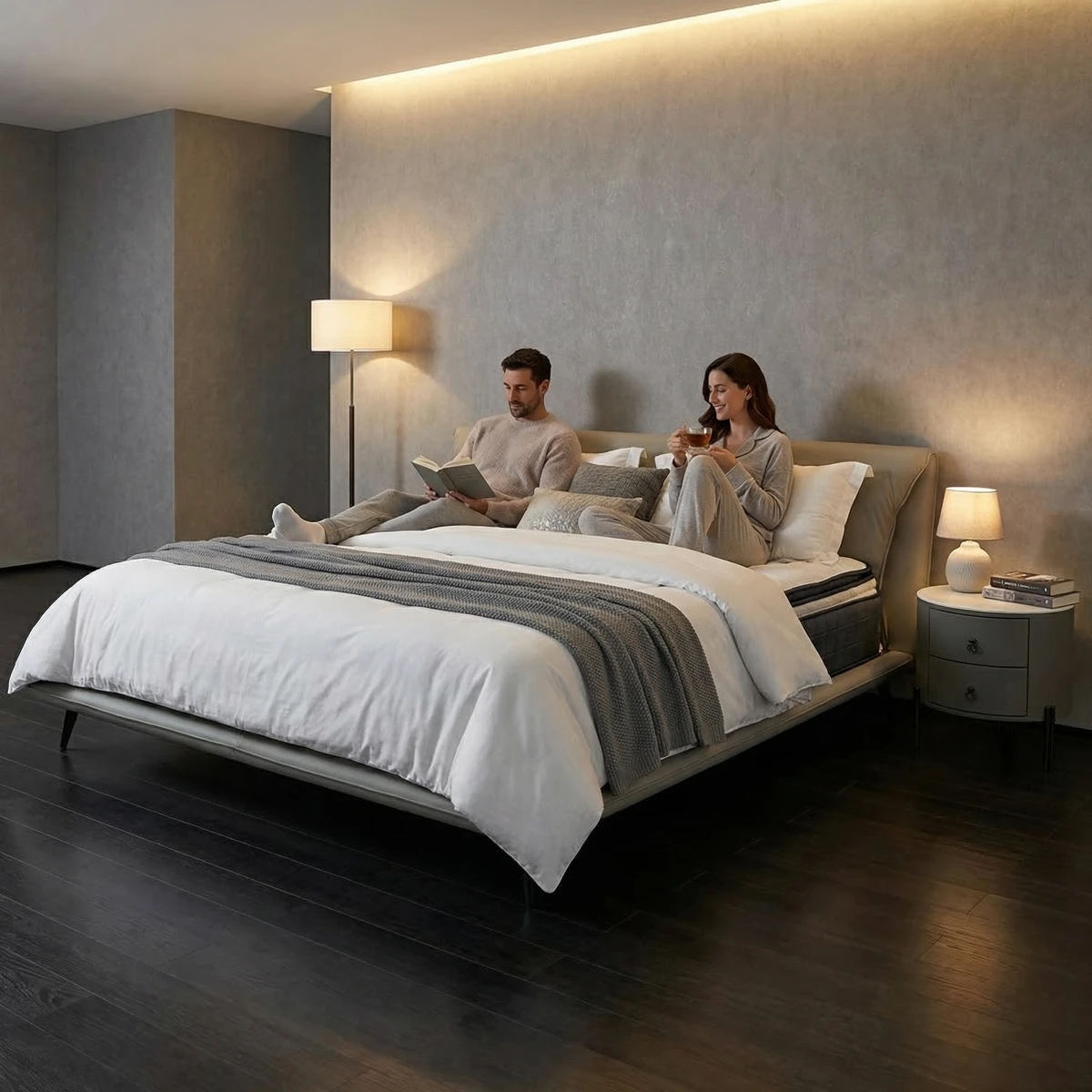 Recámara Yugana King Size Piel Vegana - ambientada en uso