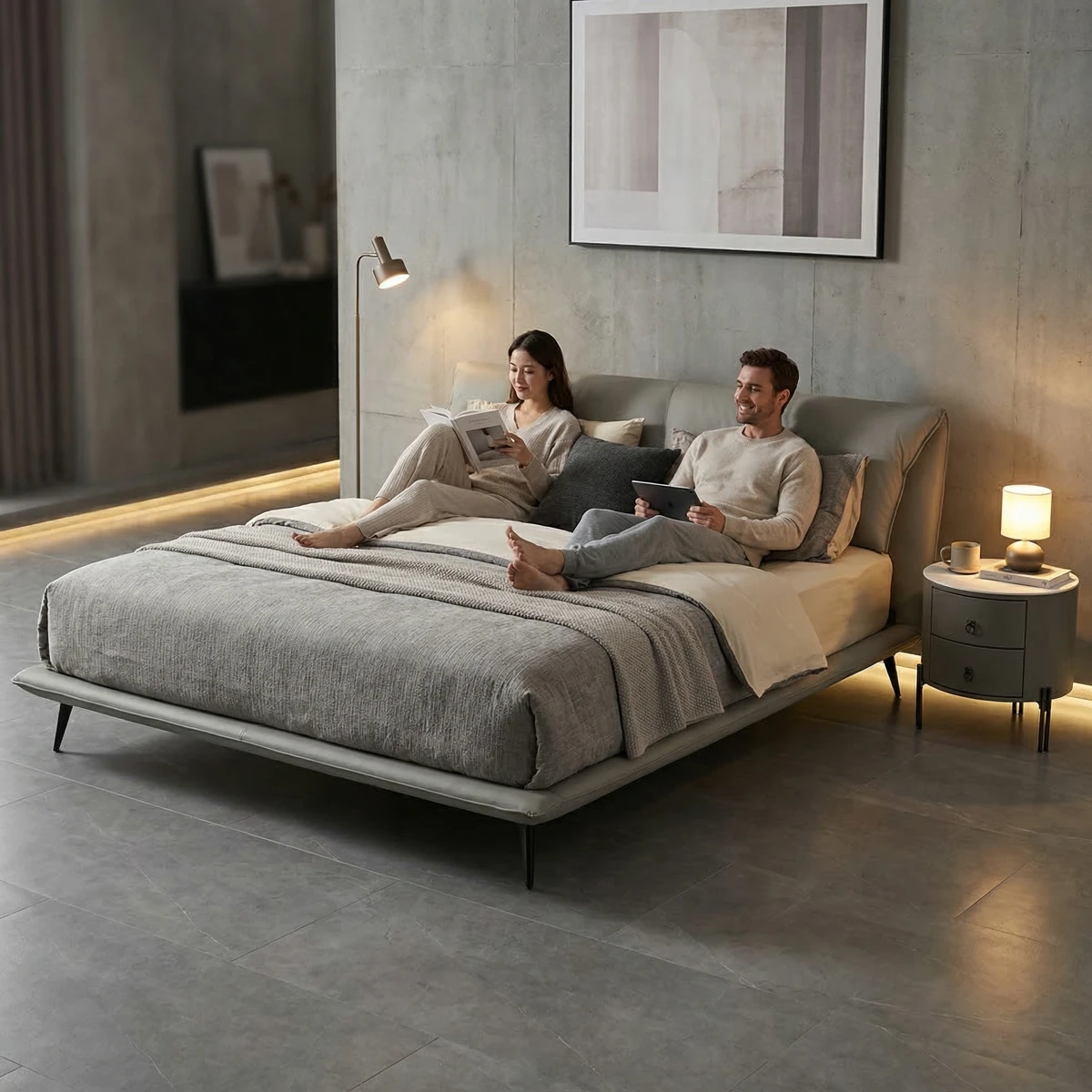 Recámara Yugana Queen Size Piel Vegana - ambientada en uso