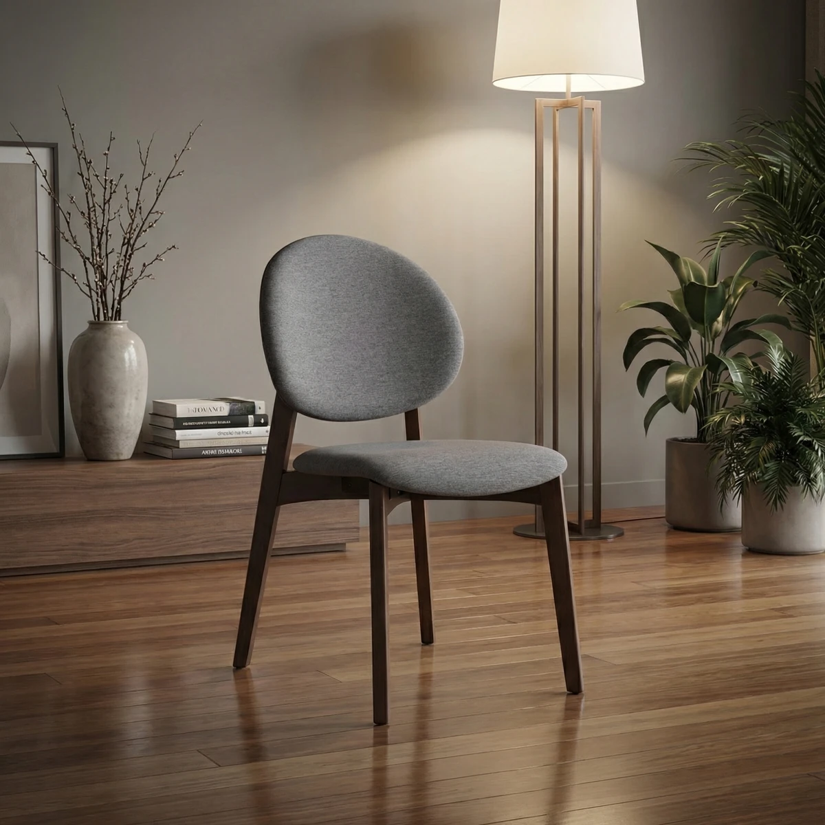 Silla Anastasia Nogal - foto ambientada