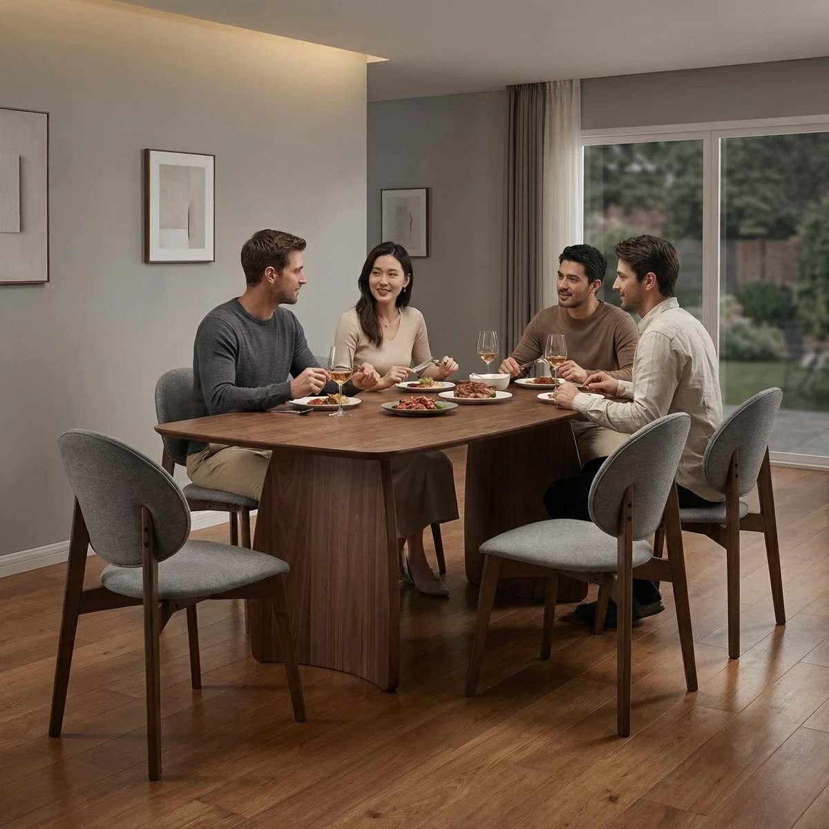 Silla Anastasia Nogal - ambientada en uso