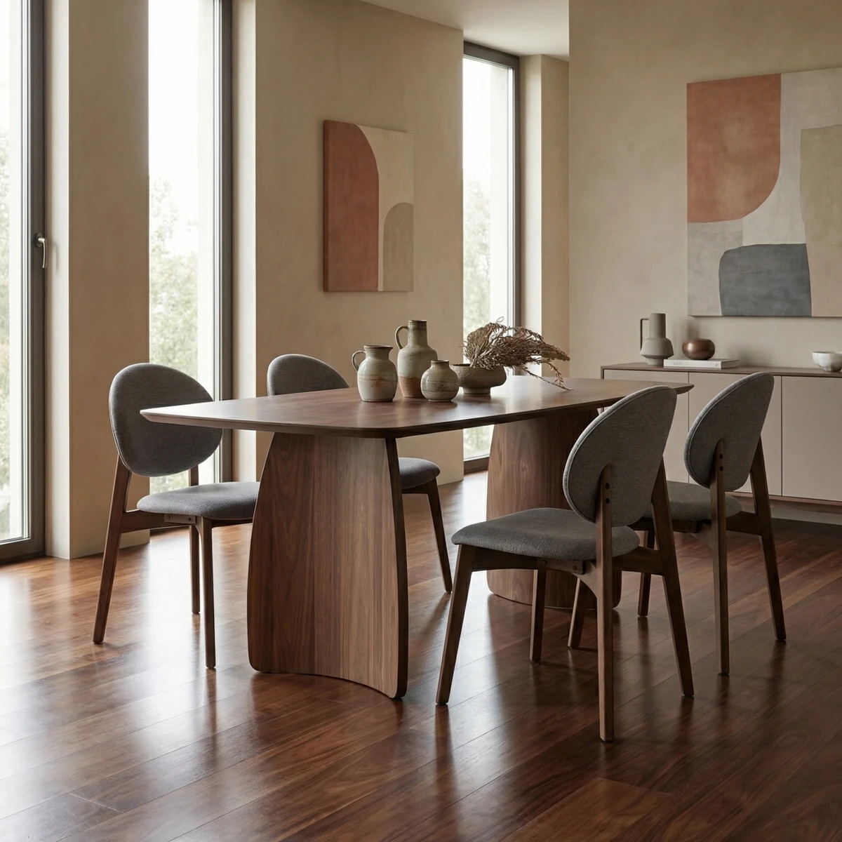 Comedor Anastasia Nogal P/6 - foto ambientada