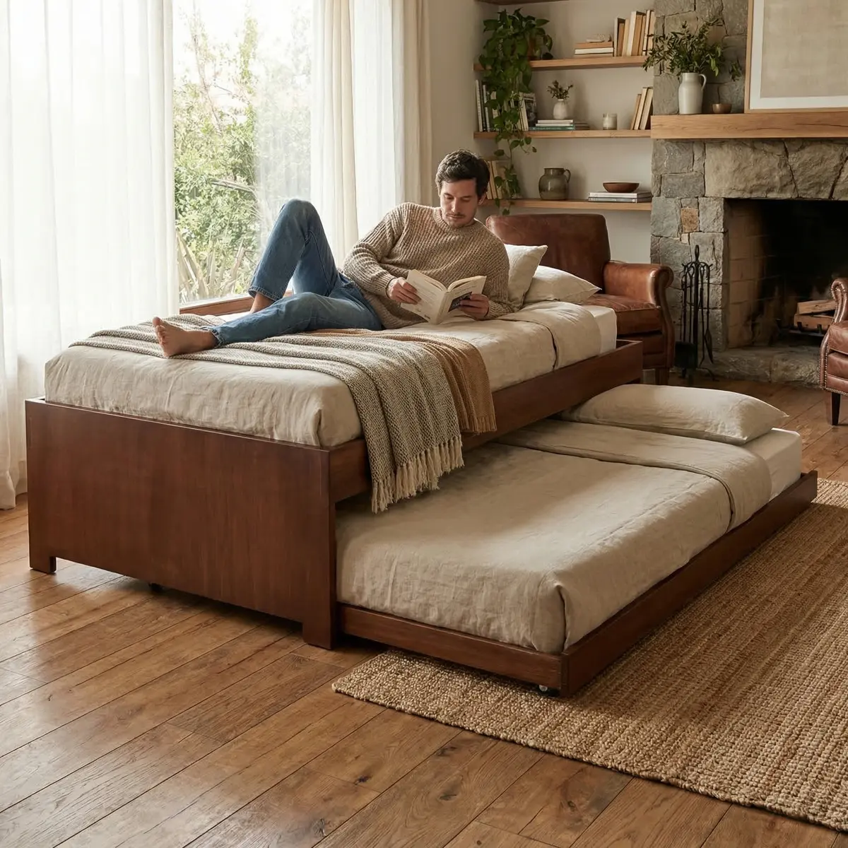 Base Individual Doble Duplex Roble - vista adicional 1