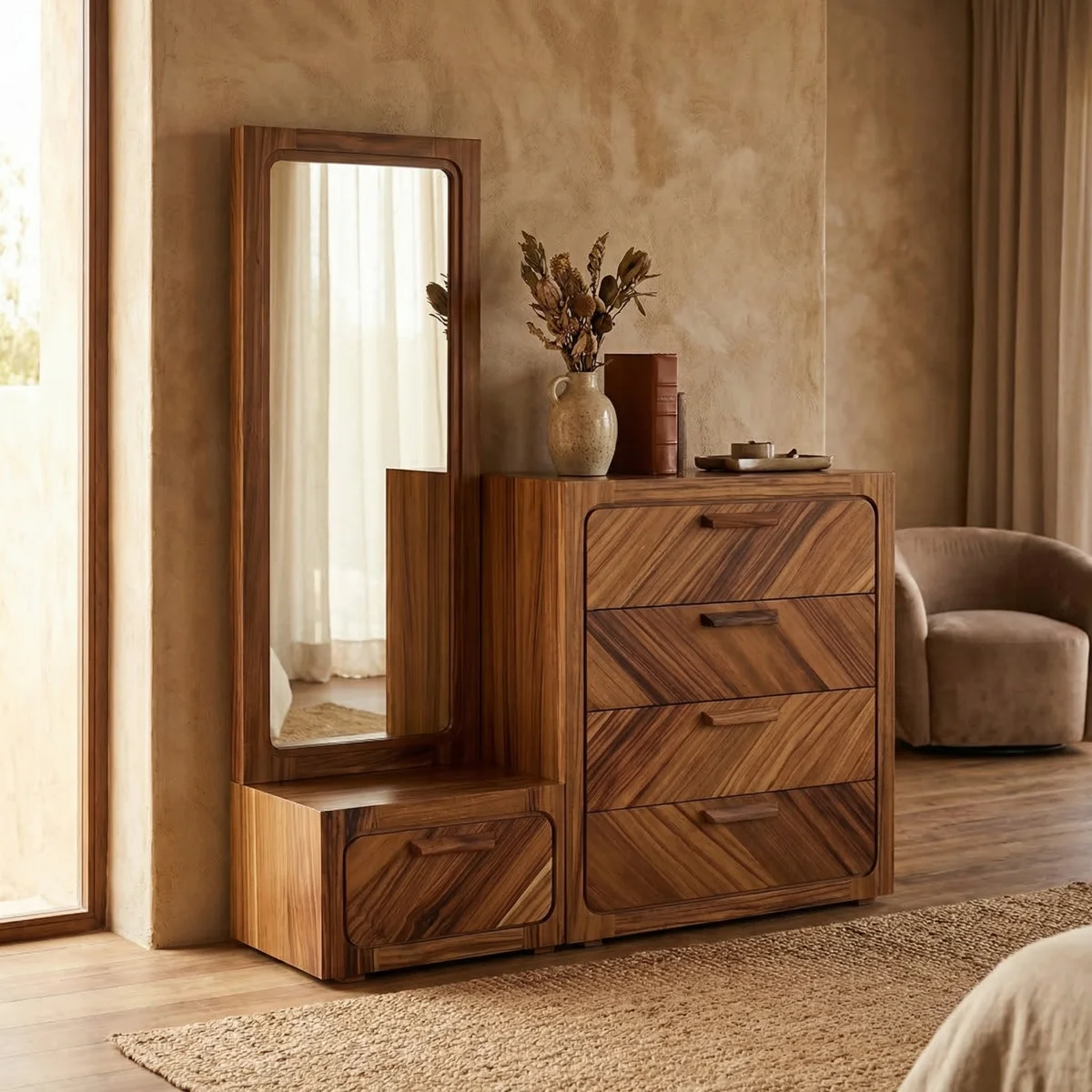 Chifonier y Espejo Dublín Parota - vista adicional 1