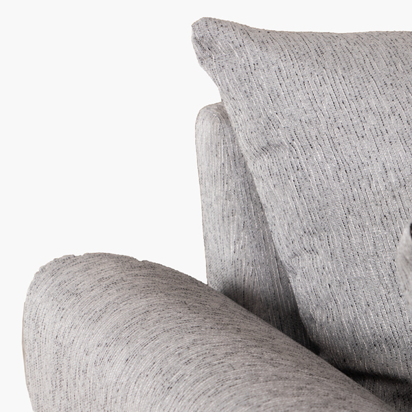 Love Seat Miller Plata - detalle