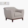 Sillón Fest Boal - Madera de Pino, Espuma de 24kg/m^3, Tapiz en Ark Beige