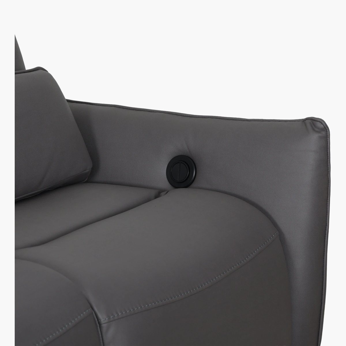 Sofá Reclinable Eléctrico Bennett Boal Gris - vista adicional 7