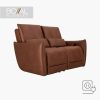 Love Seat Reclinable Eléctrico Bennett Boal - Pino, Mecanismo Reclinable eléctrico y Tapiz Captiva