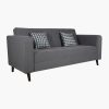 Sofá Cama Montecarlo - Madera de Pino y Tela Gris