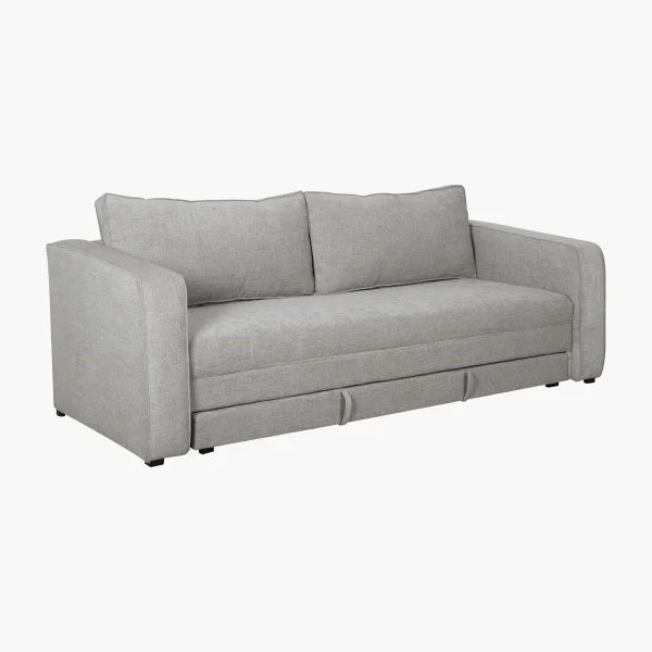 Sofá Cama Vallarta - Madera de Pino, Herrería, Tapiz Lucca tono a taupe