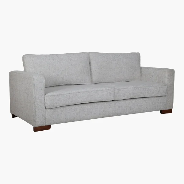 Sofá Corina - Madera de Pino nacional, tapiz grado 2 y base en tono Parota